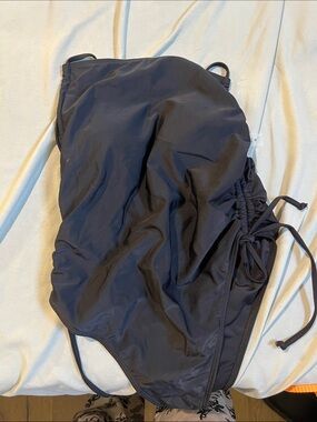 Black One-Piece Swimsuit with Side Tie